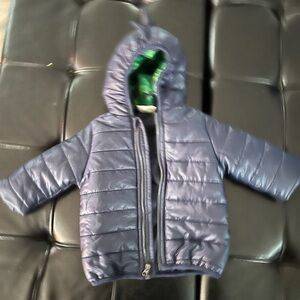 First Impressions Navy Puffer Jacket with Spiked Hood